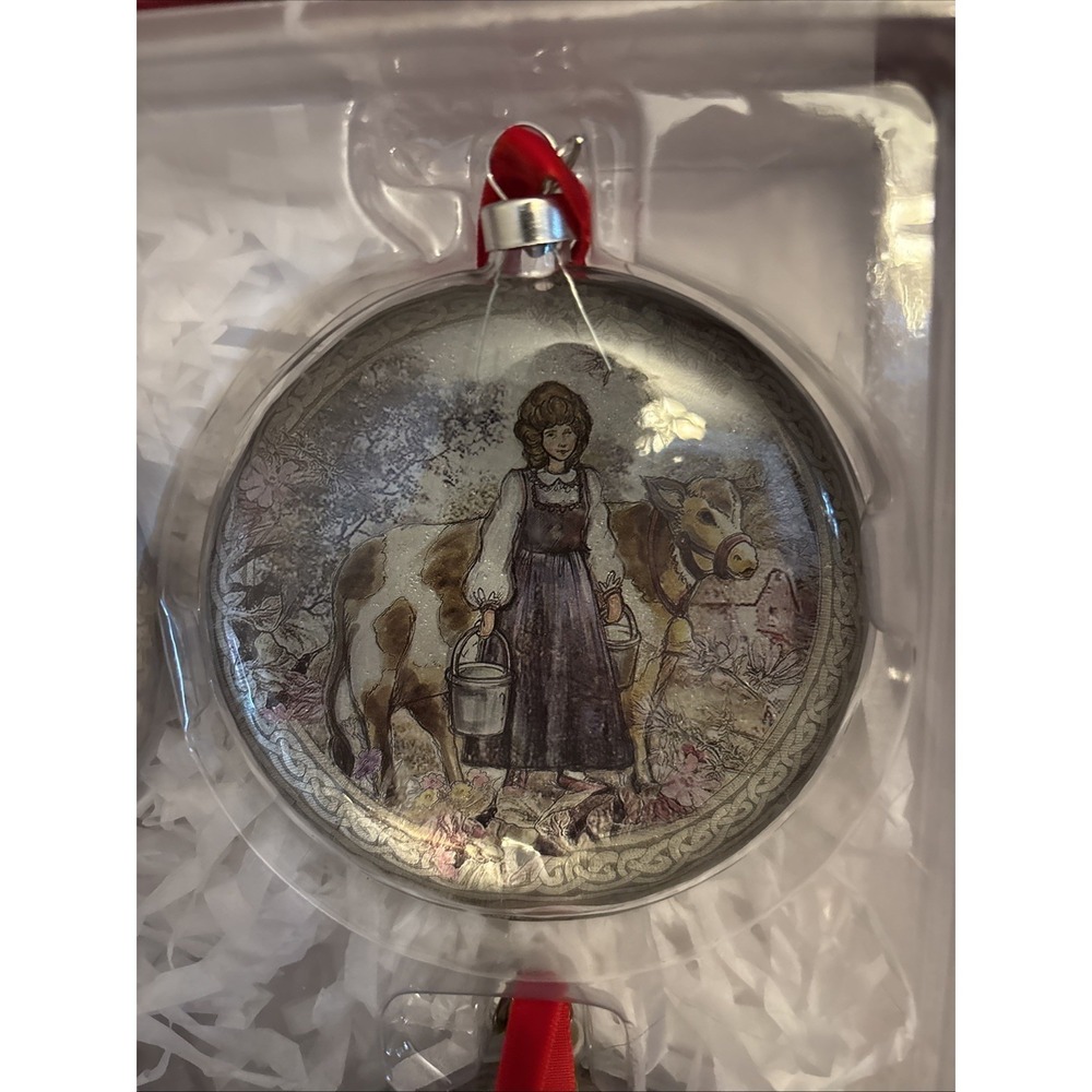 Vtg Limited Edition Glass Dome Ornaments Pottery Barn Twelve Days of Christmas - Picture 11 of 16